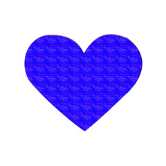 blue heart isolated on white