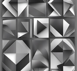 Obraz premium Modern gray geometric pattern shape Seamless background