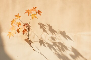 Background of a branch with leaves on it created with Generative AI technology