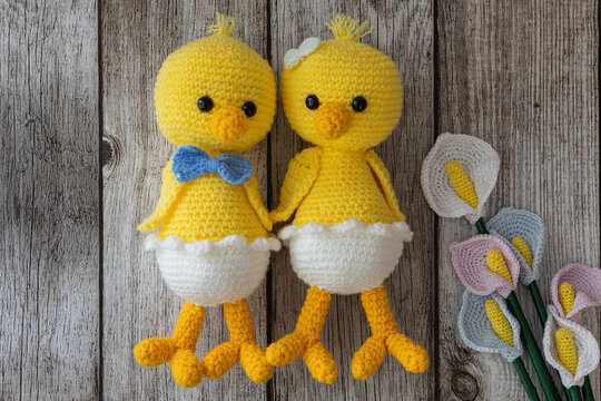 Pollitos de Crochet.