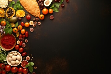 Banner or poster design template on a food theme for a restaurant advertising