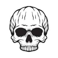 Skull hand drawn illustrations for the design of clothes, stickers, tattoo etc