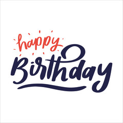 Stylish , fashionable  and awesome birthday quotes typography  illustrator