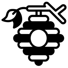  Autumn, Bee, Beehive, Fall, Hive, honey, Insect, Icon, Solid style icon vector illustration, Suitable for website, mobile app, print, presentation, infographic and any other project.