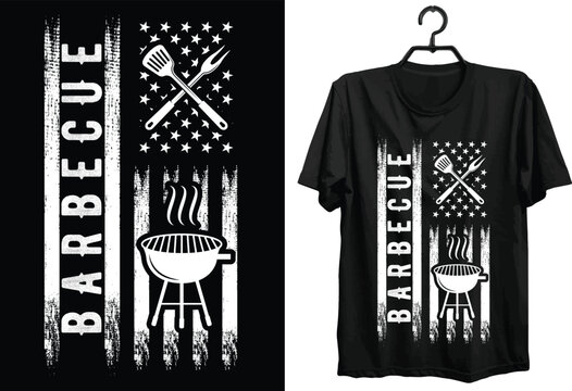 BBQ T-shirt Design. Funny Gift Item BBQ T-shirt Design For All People And BBQ Lovers. Grilling T-shirt Design.