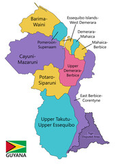 Map of Guyana 