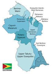 Map of Guyana 
