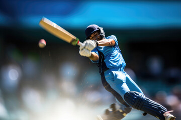 Ball Struck Skyward by Batsman