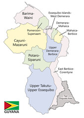 Map of Guyana 