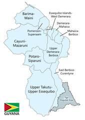 Map of Guyana 