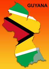 Map of Guyana 