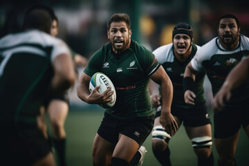 World Rugby Nation Cup Clash: Players Grappling for Possession