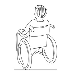 woman in a wheelchair