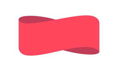 ribbon banner red fluttering for decorating a cute text frame