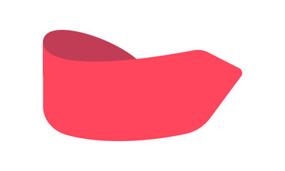 ribbon banner red fluttering for decorating a cute text frame