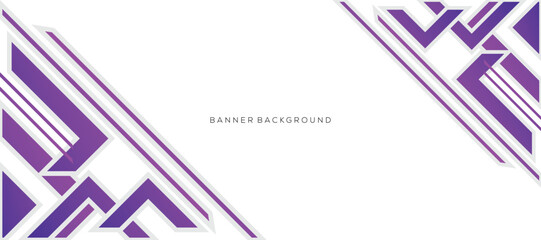purple geometric banner background design modern
