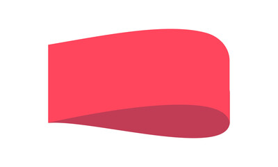 ribbon banner red fluttering for decorating a cute text frame