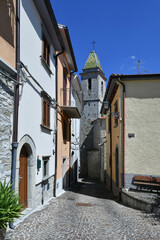 A characteristic street of  Agnone,  a medieval village in the Isernia province, Italy.