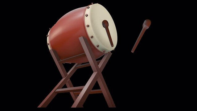 3d animation of bedug being hit with hammer on alpha channel background in seamless loop.
