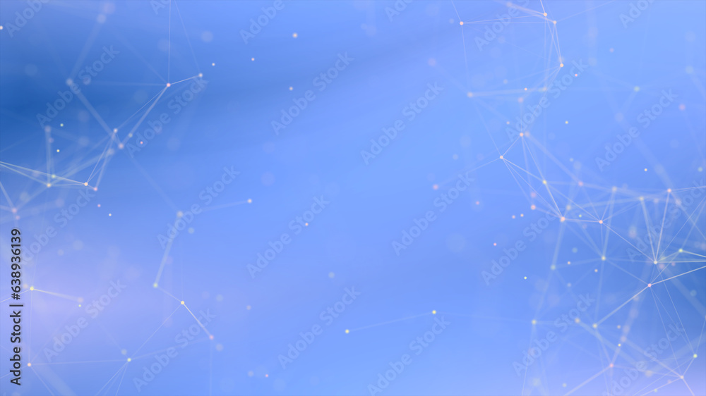 Aufkleber abstract background beautiful pastel pink blue gradient. interconnected white polygons with empty sp