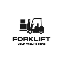 forklift logo vector. forklift icon. isolated logo design template element, suitable for your design need, logo, illustration, animation, etc.