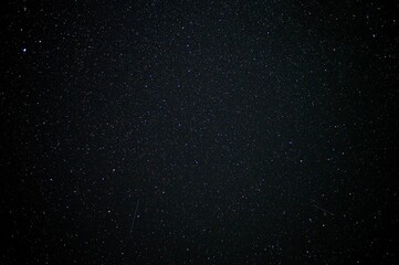 Night sky with stars - Perseids. Background for space exploration and night photography.