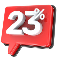 Number percent gold 3d