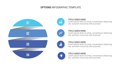 Four Options Steps SWOT Analysis Infographic Template Design