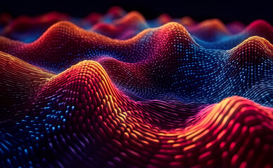 Abstract futuristic background. Computer background, network, neon glow. particle spread,