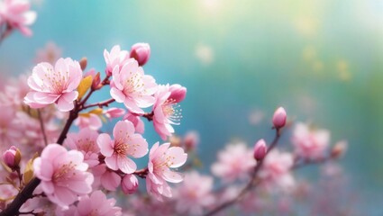 pink cherry blossom in spring