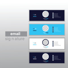 Vector modern corporate email signature design