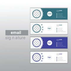 Vector modern corporate email signature design