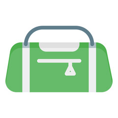  Sports bag, Duffle, Baggage, Bag, Badminton, Sport Icon, Flat style icon vector illustration, Suitable for website, mobile app, print, presentation, infographic and any other project.