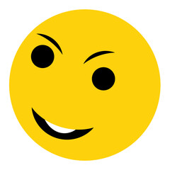 smiley face on white