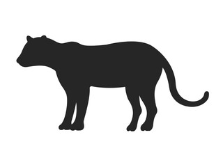 ヒョウのシルエットのイラスト