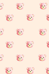 seamless pattern with Teddy bear
