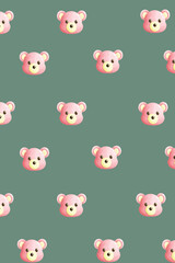 seamless pattern with Teddy bear
