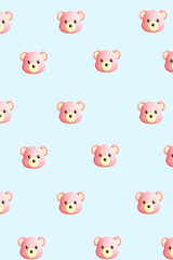seamless pattern with Teddy bear
