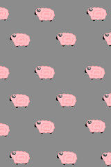 seamless pattern with sheep