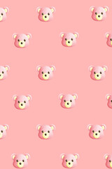 seamless pattern with teddy bear 