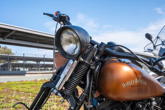 Deutschland , Cottbus , 24.08.2023 , Details einer Harley Davidson Model Springer