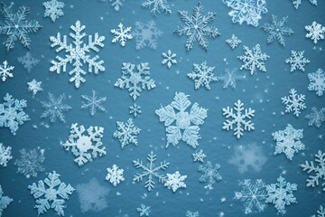 Snowflakes on blue background
- 638949511