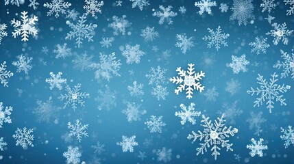 Snowflakes on blue background
