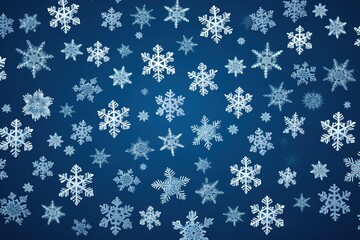 Snowflakes on blue background
