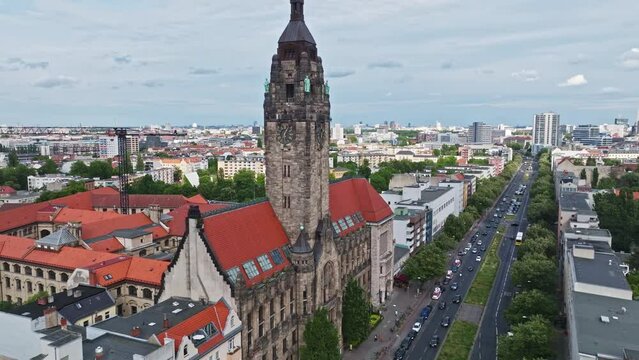 Aerial view of Charlottenburg district , Berlin , Germany