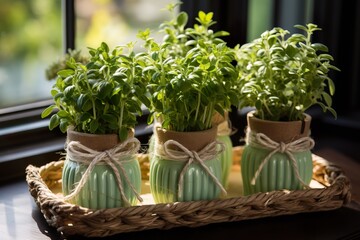 Garden to Table: Potted Herbs Greenery