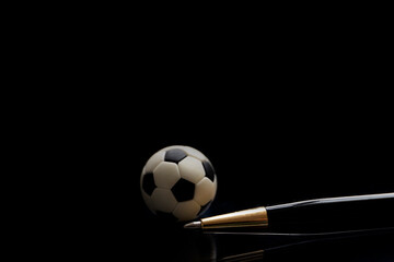 football player sign contract , soccer transfer player, sport news reporter, business in football club © janews094