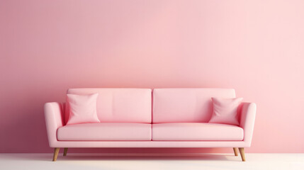 Fototapeta na wymiar Couch with copy space mockup in living room interior. Modern design ideas for inspiration.