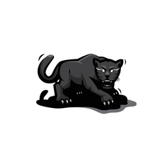 angry puma mascot logo design illustration vector