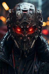 Robot droid warrior from future